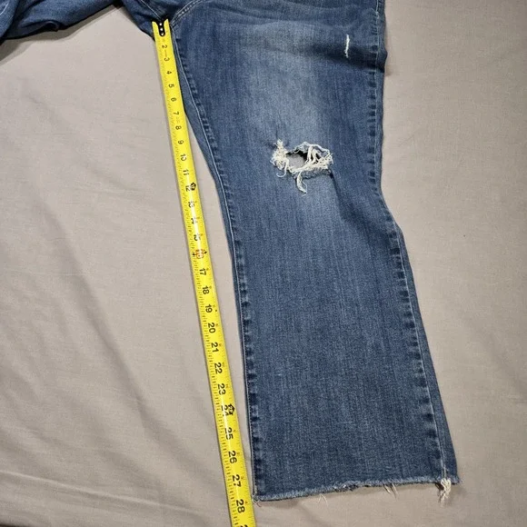 Pistola‎ Women 22W High Rise Distressed Skinny Jeans Medium Wash Raw Hem Blue - Picture 8 of 11